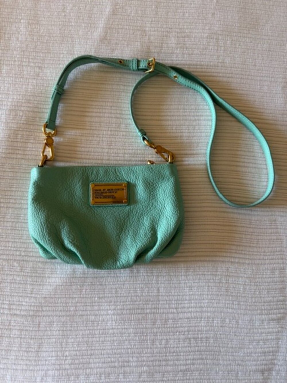 Marc by Marc Jacobs Mint Green Pebbled Leather Crossbody Bag